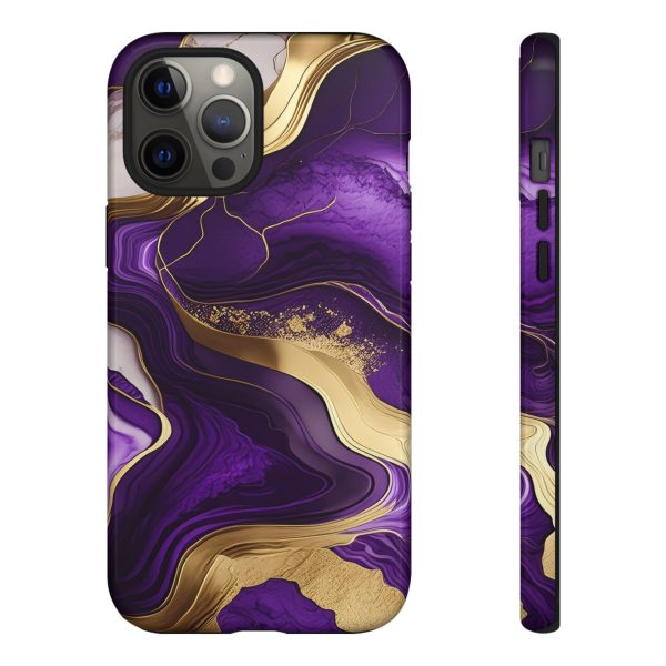 Purple and Gold iPhone | Samsung | Samsung Galaxy | Google Pixel - Cell Phone Tough Cases - Image 35