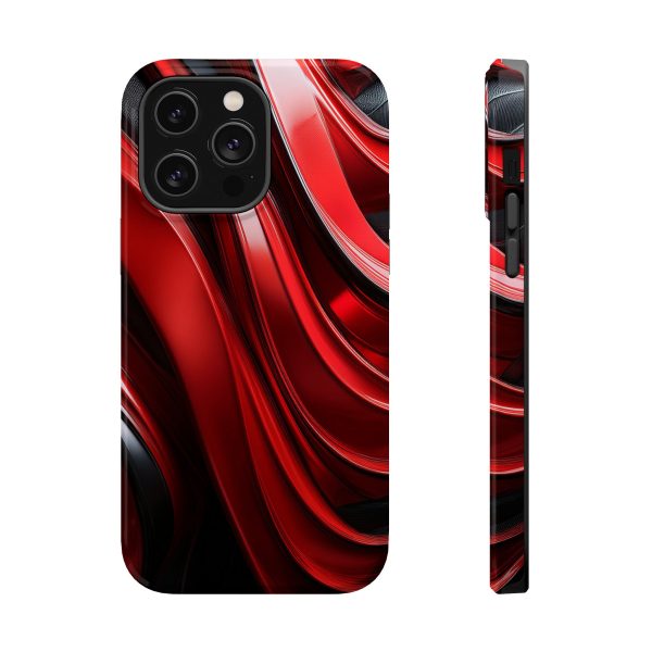 Red and Black Custom Magnetic Tough Case for iPhone - Dual Layer Protection with MagSafe® Compatibility - Matte or Glossy Finish - Image 31