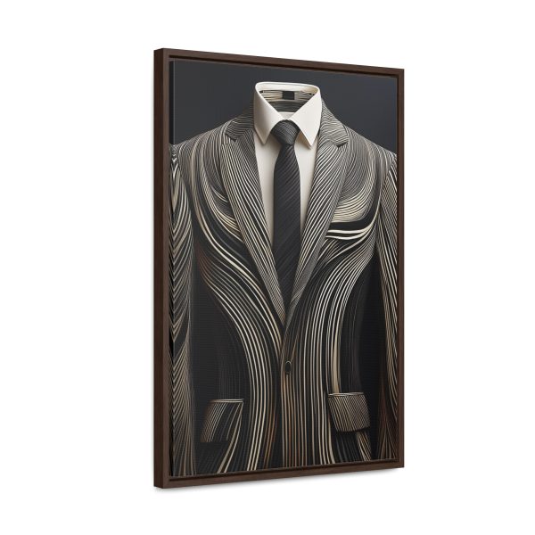 Black Suit Abstract Gallery Canvas Wraps, Vertical Frame - Image 17