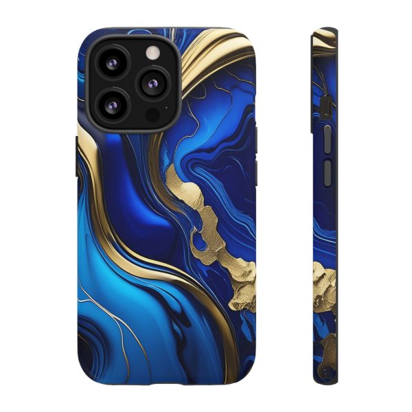 Royal Blue and Gold iPhone | Samsung | Samsung Galaxy | Google Pixel - Cell Phone Tough Cases - Image 43