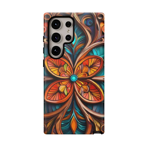 Wood Grain Flower iPhone | Samsung | Samsung Galaxy | Google Pixel - Cell Phone Tough Cases - Image 210