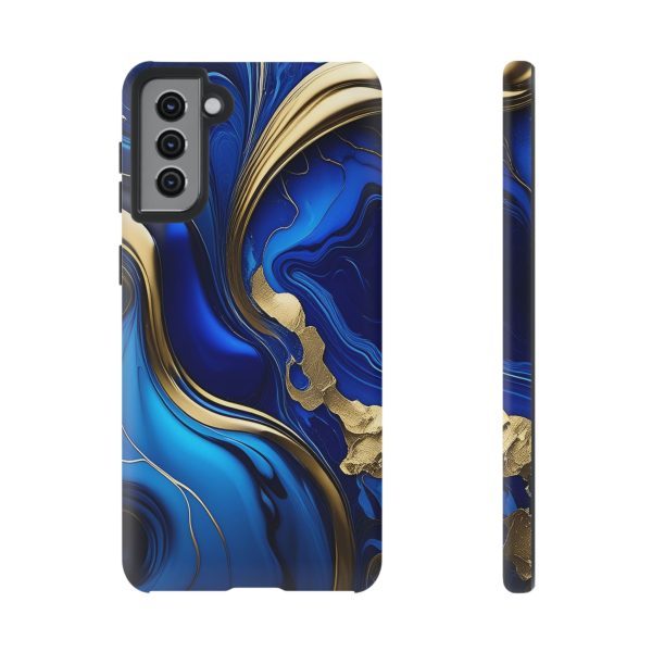 Royal Blue and Gold iPhone | Samsung | Samsung Galaxy | Google Pixel - Cell Phone Tough Cases - Image 55