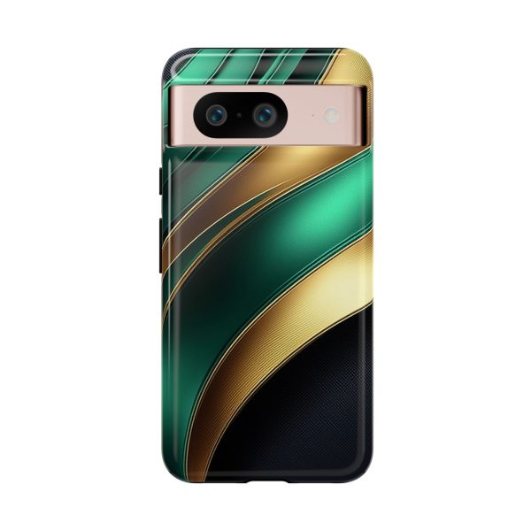 Green and Gold iPhone | Samsung | Samsung Galaxy | Google Pixel - Cell Phone Tough Cases - Image 225