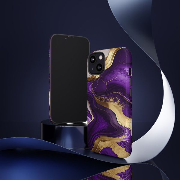 Purple and Gold iPhone | Samsung | Samsung Galaxy | Google Pixel - Cell Phone Tough Cases - Image 38