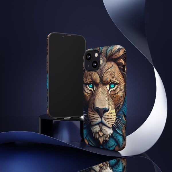 Wood Lion Art iPhone | Google Pixel - Cell Phone Tough Cases - Image 26