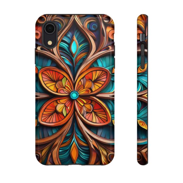 Wood Grain Flower iPhone | Samsung | Samsung Galaxy | Google Pixel - Cell Phone Tough Cases - Image 7