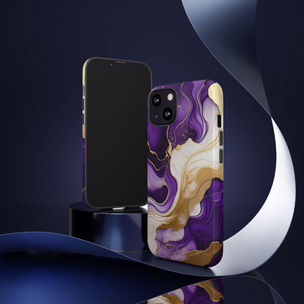 Purple and Gold 2 iPhone | Samsung | Samsung Galaxy | Google Pixel - Cell Phone Tough Cases - Image 38