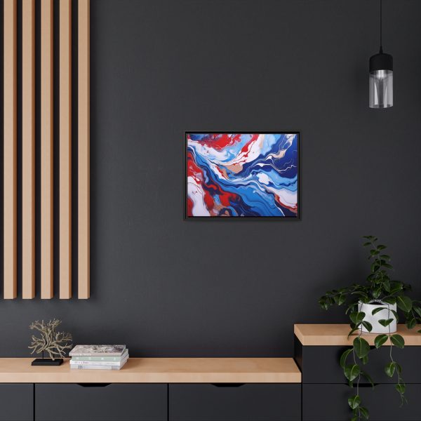 Red White and Blue TS2 Marble Matte Canvas, Black Frame - Image 20