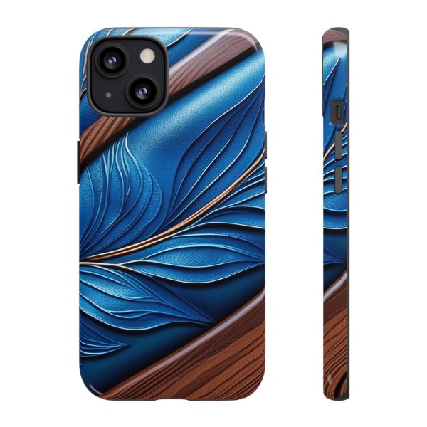 Blue Leather iPhone | Samsung | Samsung Galaxy | Google Pixel - Cell Phone Tough Cases - Image 38