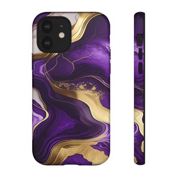 Purple and Gold iPhone | Samsung | Samsung Galaxy | Google Pixel - Cell Phone Tough Cases - Image 32