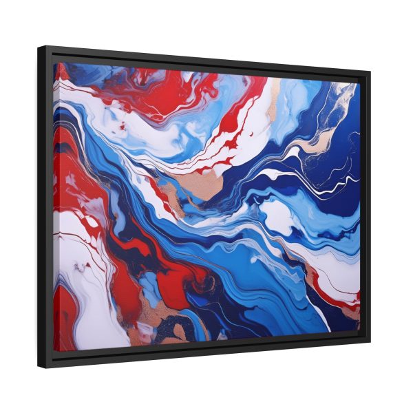 Red White and Blue TS2 Marble Matte Canvas, Black Frame - Image 18