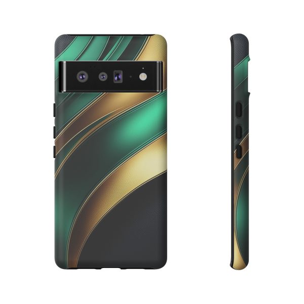 Green and Gold iPhone | Samsung | Samsung Galaxy | Google Pixel - Cell Phone Tough Cases - Image 157