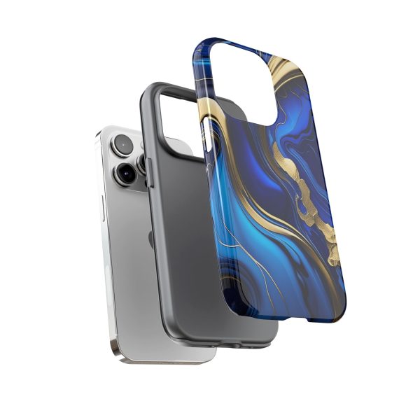 Royal Blue and Gold iPhone | Samsung | Samsung Galaxy | Google Pixel - Cell Phone Tough Cases - Image 99