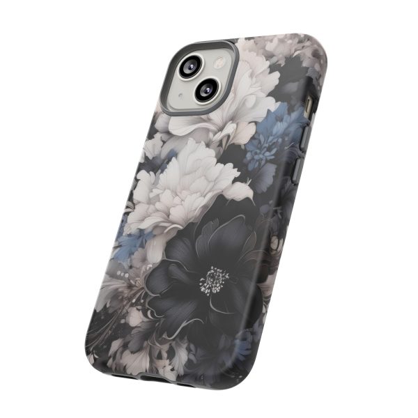 Black and White Flowers iPhone | Samsung | Samsung Galaxy | Google Pixel - Cell Phone Tough Cases - Image 94