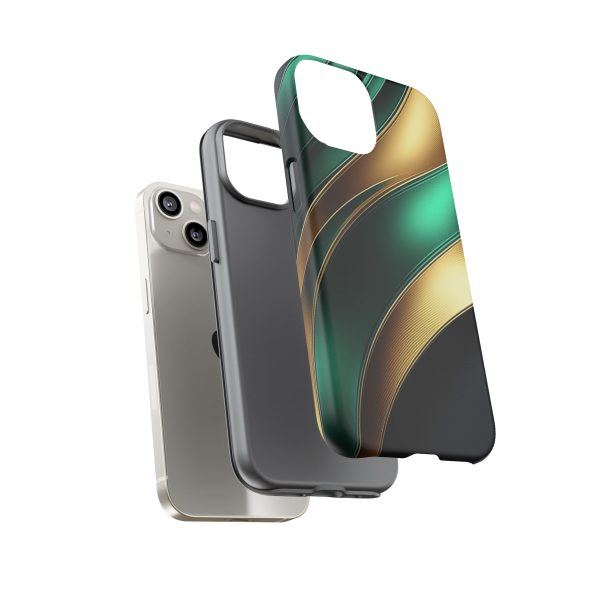 Green and Gold iPhone | Samsung | Samsung Galaxy | Google Pixel - Cell Phone Tough Cases - Image 95