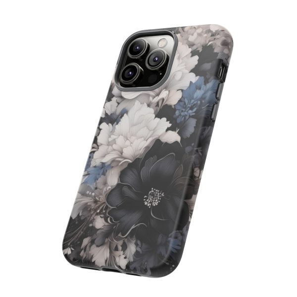 Black and White Flowers iPhone | Samsung | Samsung Galaxy | Google Pixel - Cell Phone Tough Cases - Image 118