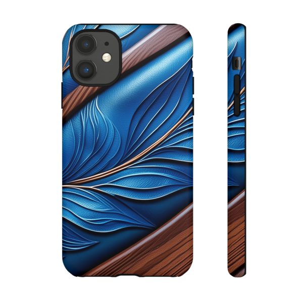 Blue Leather iPhone | Samsung | Samsung Galaxy | Google Pixel - Cell Phone Tough Cases - Image 20