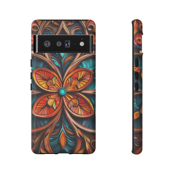 Wood Grain Flower iPhone | Samsung | Samsung Galaxy | Google Pixel - Cell Phone Tough Cases - Image 157