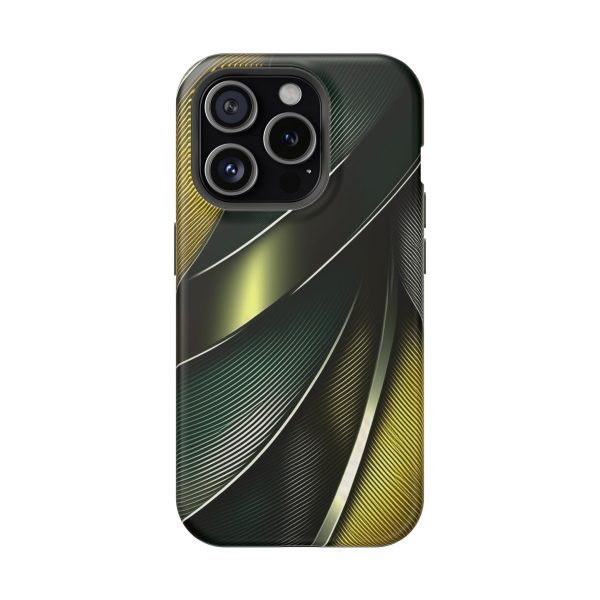 Green and Yellow Carbon Custom Magnetic Tough Case for iPhone - Dual Layer Protection with MagSafe® Compatibility - Matte or Glossy Finish - Image 96