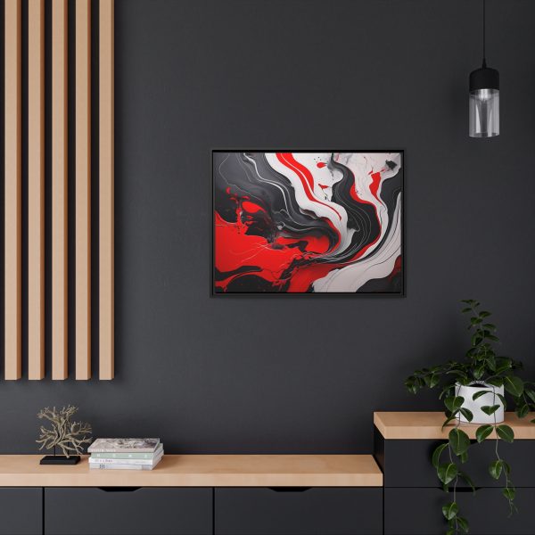 Red and Black Abstract 1 Matte Canvas, Black Frame - Image 28