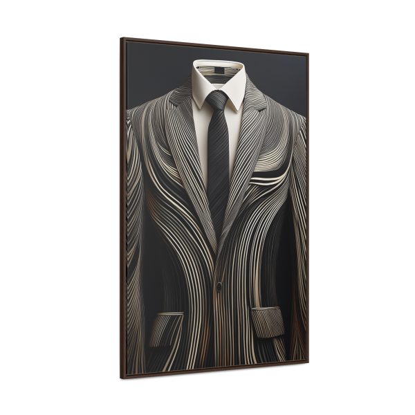 Black Suit Abstract Gallery Canvas Wraps, Vertical Frame - Image 47