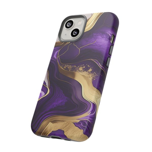 Purple and Gold iPhone | Samsung | Samsung Galaxy | Google Pixel - Cell Phone Tough Cases - Image 94