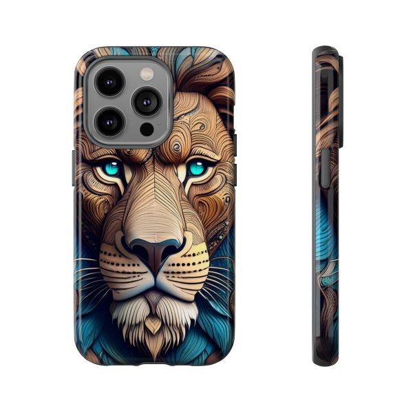 Wood Lion Art iPhone | Google Pixel - Cell Phone Tough Cases - Image 53