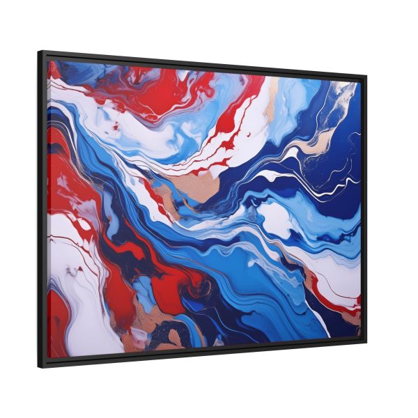 Red White and Blue TS2 Marble Matte Canvas, Black Frame - Image 34