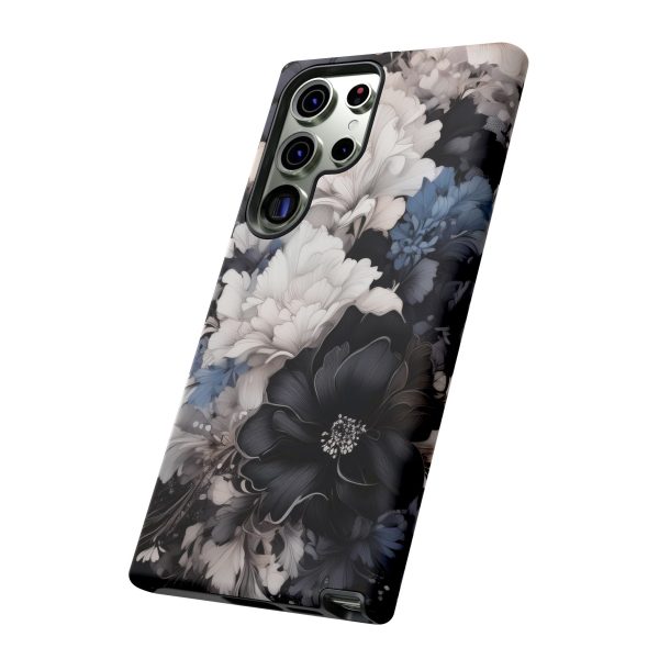 Black and White Flowers iPhone | Samsung | Samsung Galaxy | Google Pixel - Cell Phone Tough Cases - Image 142