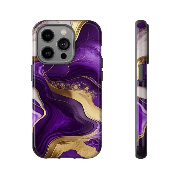 Purple and Gold iPhone | Samsung | Samsung Galaxy | Google Pixel - Cell Phone Tough Cases - Image 97