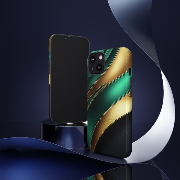 Green and Gold iPhone | Samsung | Samsung Galaxy | Google Pixel - Cell Phone Tough Cases - Image 38