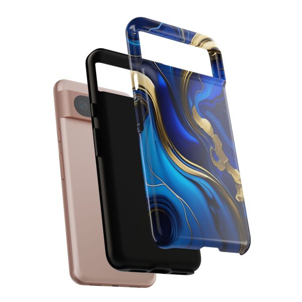 Royal Blue and Gold iPhone | Samsung | Samsung Galaxy | Google Pixel - Cell Phone Tough Cases - Image 228