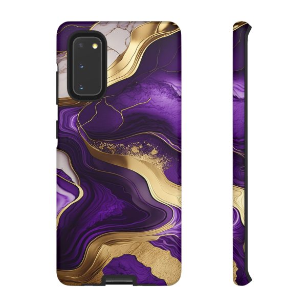 Purple and Gold iPhone | Samsung | Samsung Galaxy | Google Pixel - Cell Phone Tough Cases - Image 26