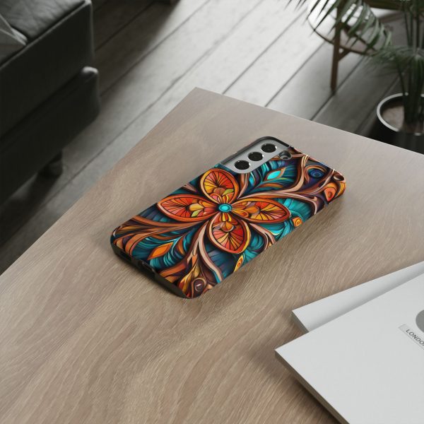 Wood Grain Flower iPhone | Samsung | Samsung Galaxy | Google Pixel - Cell Phone Tough Cases - Image 82