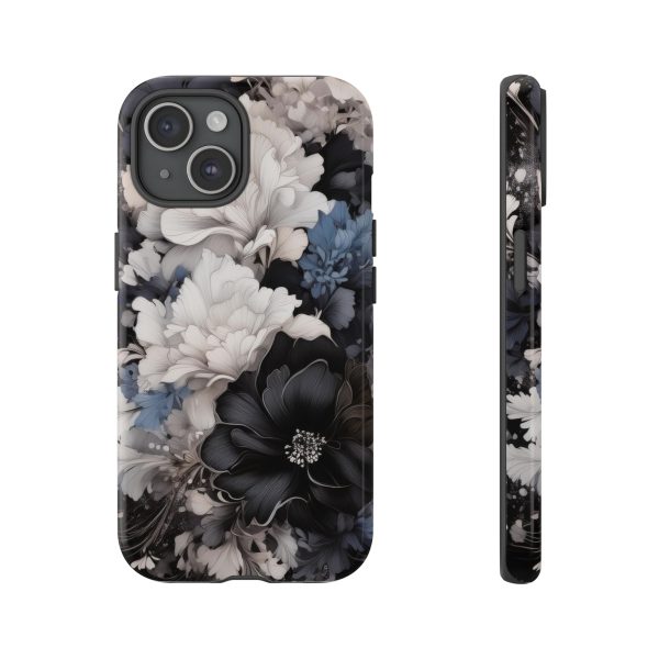 Black and White Flowers iPhone | Samsung | Samsung Galaxy | Google Pixel - Cell Phone Tough Cases - Image 161