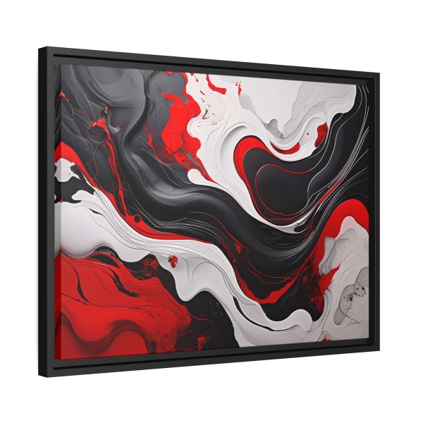 Red and Black Abstract 2 Matte Canvas, Black Frame - Image 18