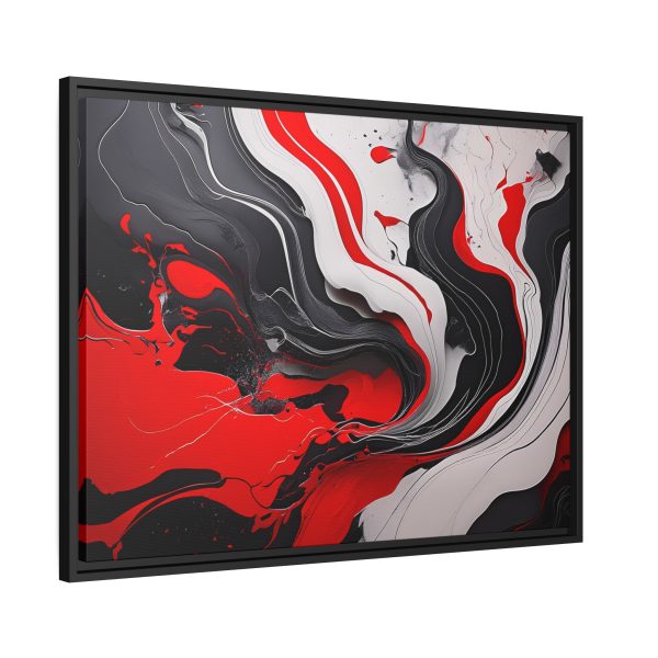 Red and Black Abstract 1 Matte Canvas, Black Frame - Image 26