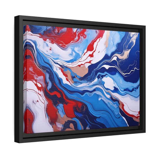 Red White and Blue TS2 Marble Matte Canvas, Black Frame - Image 10