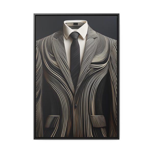 Black Suit Abstract Gallery Canvas Wraps, Vertical Frame - Image 21