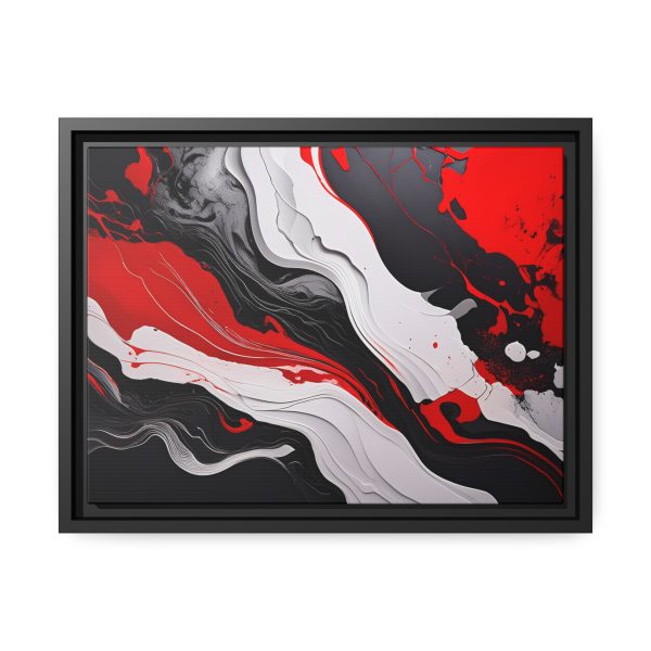 Red and Black Abstract 3 Matte Canvas, Black Frame - Image 9