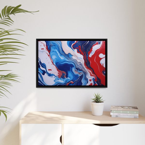 Red White and Blue TS1 Marble Matte Canvas, Black Frame - Image 23