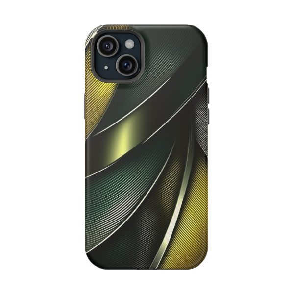 Green and Yellow Carbon Custom Magnetic Tough Case for iPhone - Dual Layer Protection with MagSafe® Compatibility - Matte or Glossy Finish - Image 106