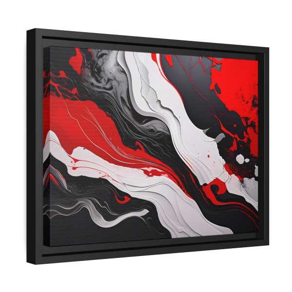 Red and Black Abstract 3 Matte Canvas, Black Frame - Image 10