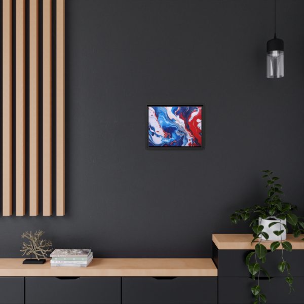 Red White and Blue TS1 Marble Matte Canvas, Black Frame - Image 12