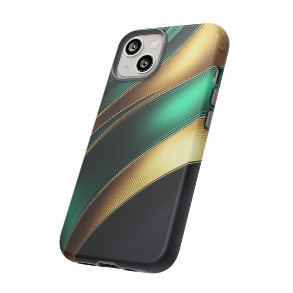 Green and Gold iPhone | Samsung | Samsung Galaxy | Google Pixel - Cell Phone Tough Cases - Image 94