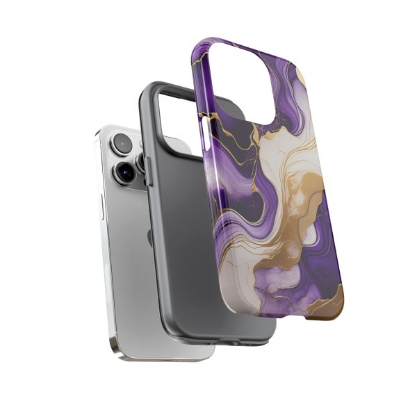 Purple and Gold 2 iPhone | Samsung | Samsung Galaxy | Google Pixel - Cell Phone Tough Cases - Image 99