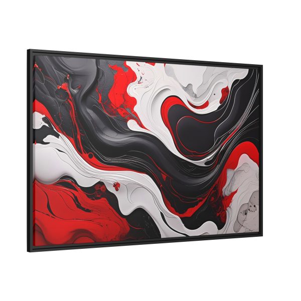 Red and Black Abstract 2 Matte Canvas, Black Frame - Image 38