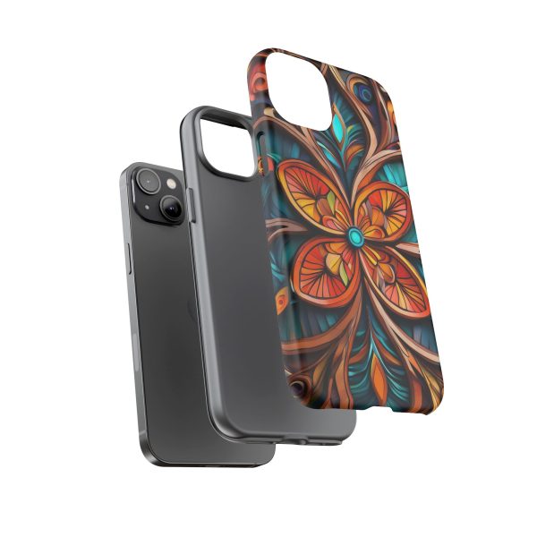 Wood Grain Flower iPhone | Samsung | Samsung Galaxy | Google Pixel - Cell Phone Tough Cases - Image 111