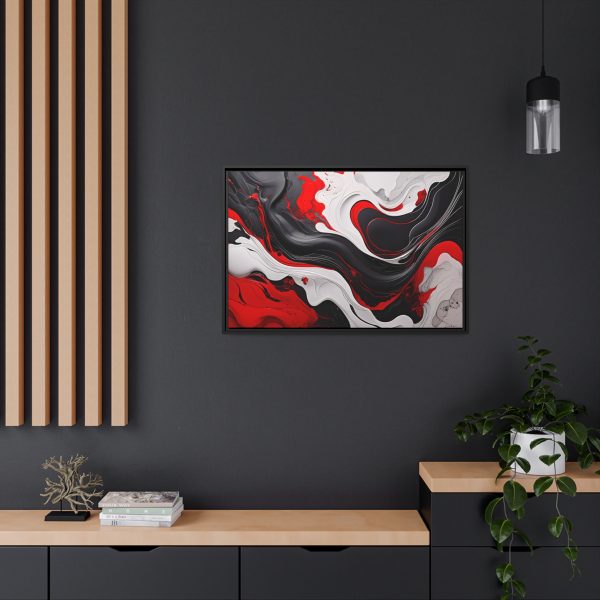 Red and Black Abstract 2 Matte Canvas, Black Frame - Image 32