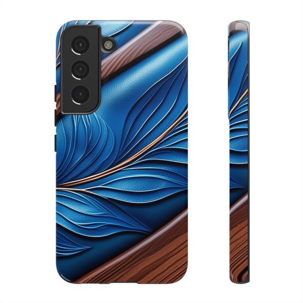 Blue Leather iPhone | Samsung | Samsung Galaxy | Google Pixel - Cell Phone Tough Cases - Image 78